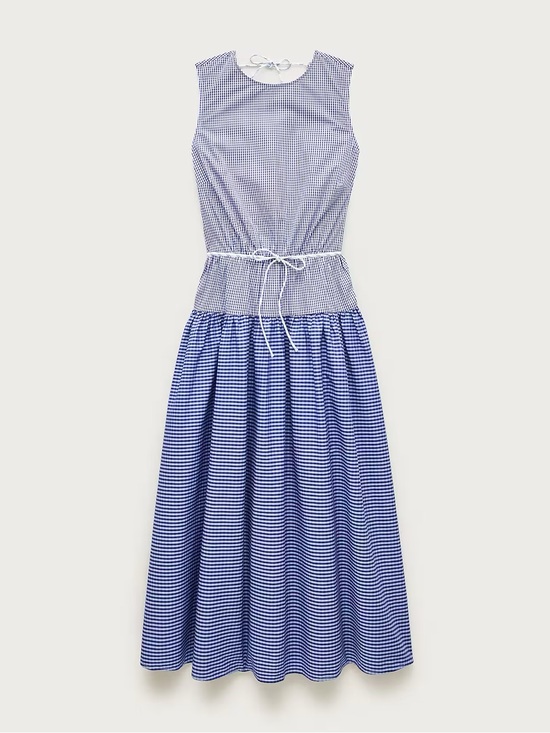 J. Crew Dresses & Skirts - NWT J. Crew Blue and White Gingham Midi Dress